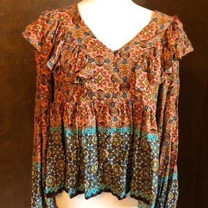 NWT Altar'd State Multicolor Floral Blouse